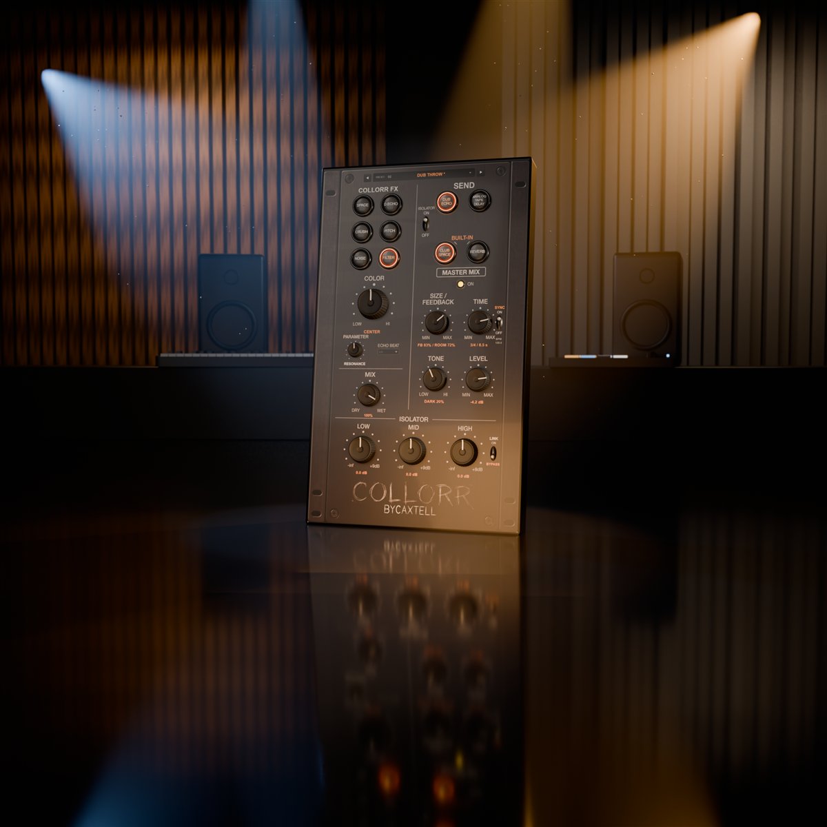 COLLORR plug-in on a studio desk